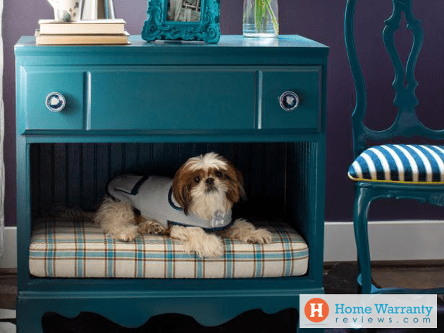 dog bed made out of old furniture