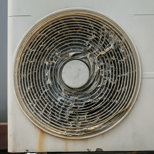 an image of a faulty fan motor of an AC
