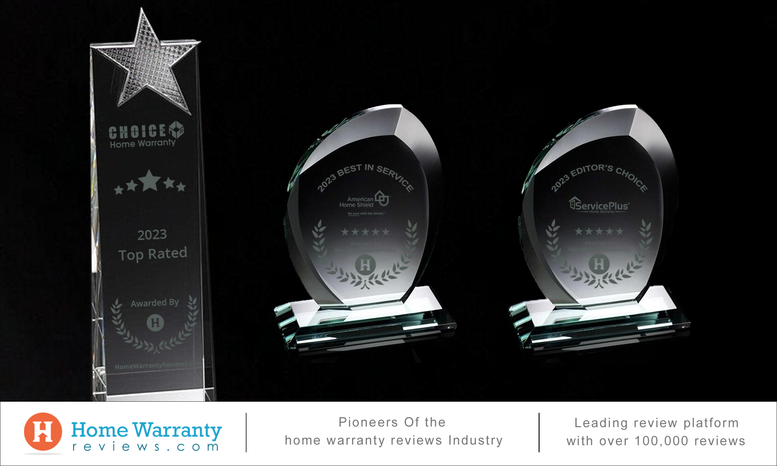 an image displaying the winners of <a href='https://www.homewarrantyreviews.com/'>HomeWarrantyReviews.com</a> awards for the year 2023 recognizing the best home warranty companies.