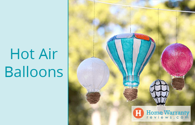 light bulb hot air balloon diy with instructions