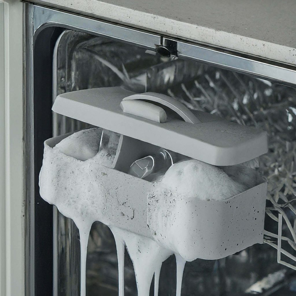 an image representing  Incorrect-Detergent in a dishwasher