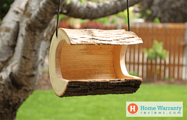 Log Bird Feeder