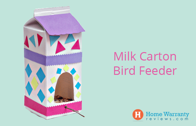 Milk Carton Bird Feeder