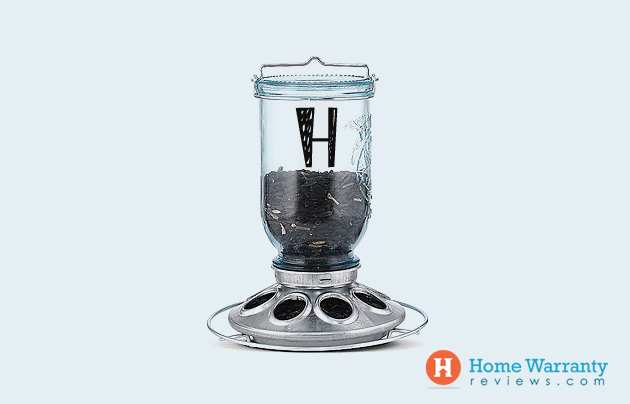 Monogrammed Jar Bird Feeder