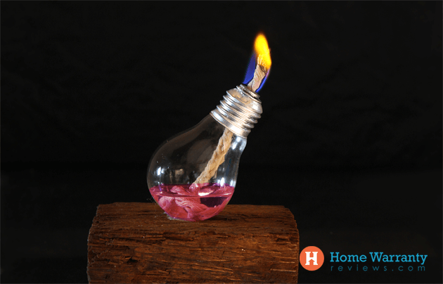 how to make oil lamp light bulb