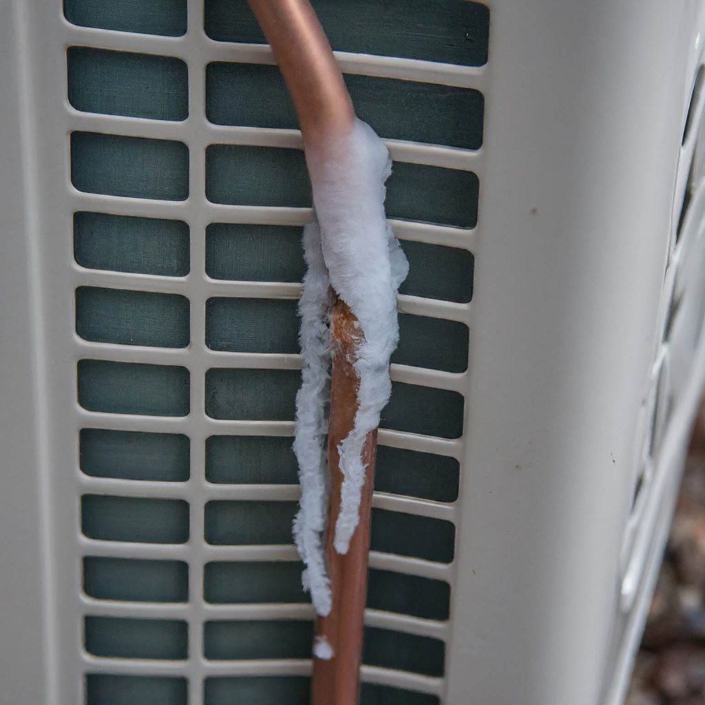 an image of an AC refrigerant leak