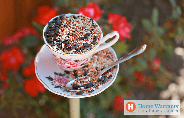 Tea Cup Tower Bird Feeders