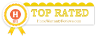 Home Warranty award for Top Rated company