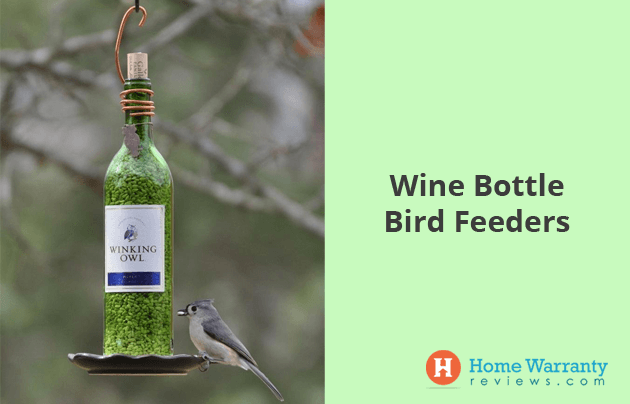 Wine Bottle Bird Feeders
