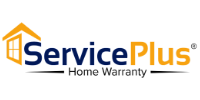 An image displaying ServicePlus Home Warranty and its logo on <a href='https://www.homewarrantyreviews.com/'>HomeWarrantyReviews.com</a>